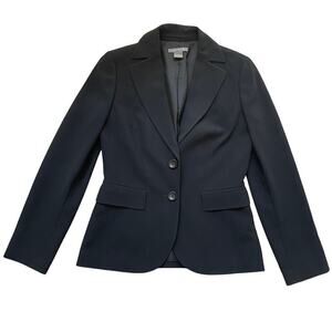 Ann Taylor 4 Black Blazer Jacket | Classic Career Fit, Fully Lined, Tailored